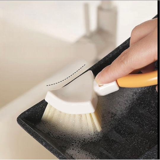 Multifunctional Brush Alista Home Foldable Triangular 15 X 3.5 X 5.8 Cm Orange