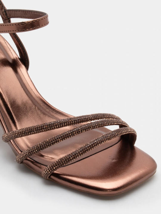 Sandals with Strass Brown