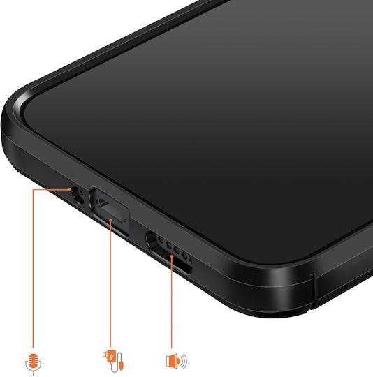 Avizar Case Redmi Note 15 Pro Plus In Carbon Effect Silicone Brushed Texture Black