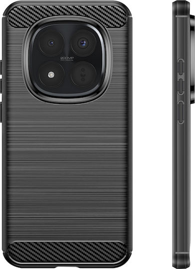 Avizar Case Redmi Note 15 Pro Plus In Carbon Effect Silicone Brushed Texture Black