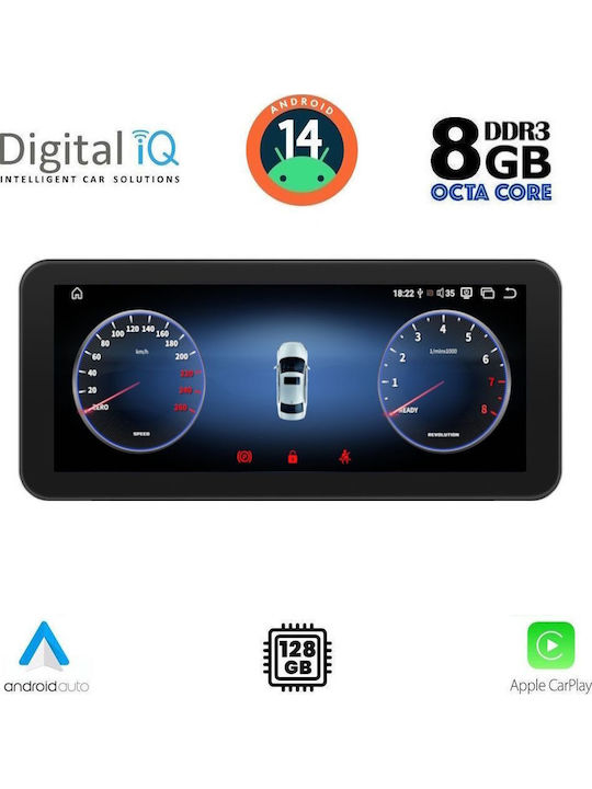 Digital IQ Car Audio System for Mercedes-Benz CLS Class / CLC Class / GLC 2010-2017 (Bluetooth/USB/WiFi/GPS/Apple CarPlay/Android Auto) with 10.25" Touch Screen