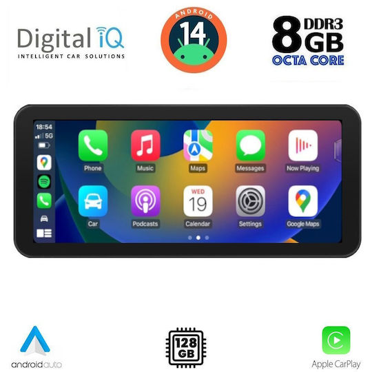 Digital IQ Car Audio System for Mercedes-Benz SLK 2012-2016 Bluetooth USB WiFi GPS Apple CarPlay Android Auto with 12.3" Touch Screen