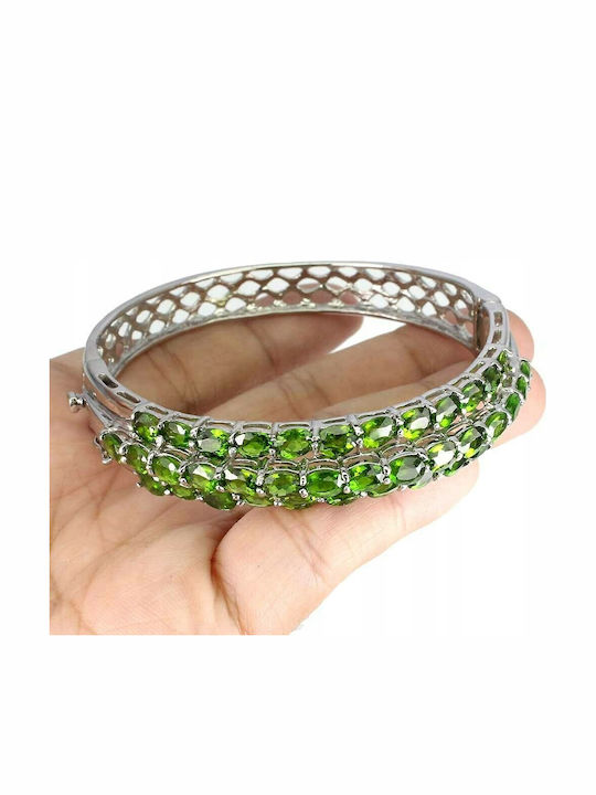 Silberarmband Chromdiopsid Zertifikat