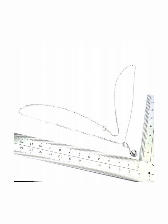 925 Elegant Silver Necklace Delicate Zircon Natural Garnet