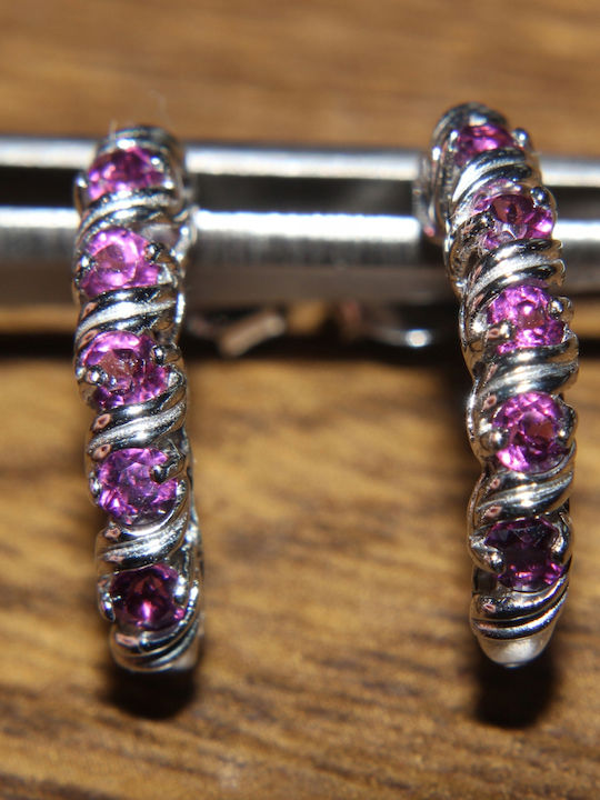 925 Silver Elegant Delicate Earrings Natural Rhodolite Garnets 4