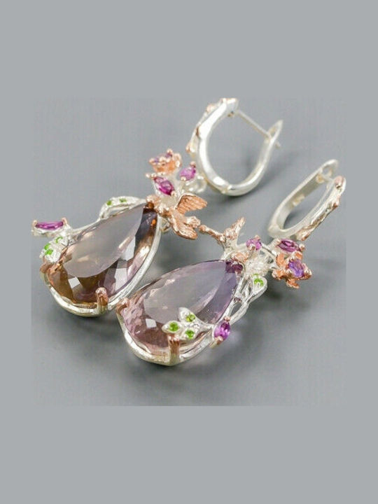 Artistic Earrings 33.00ct Ametrine Certificate