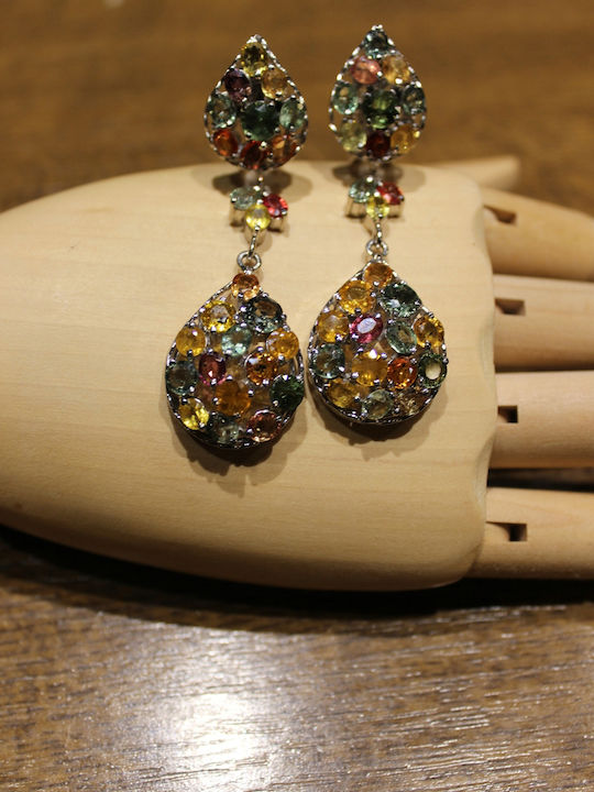 Long Sapphire Earrings Fancy Certificate