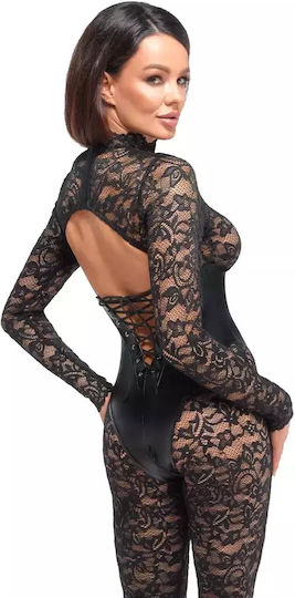 Noir Handmade Enigma Lace Catsuit Underbust Bodice