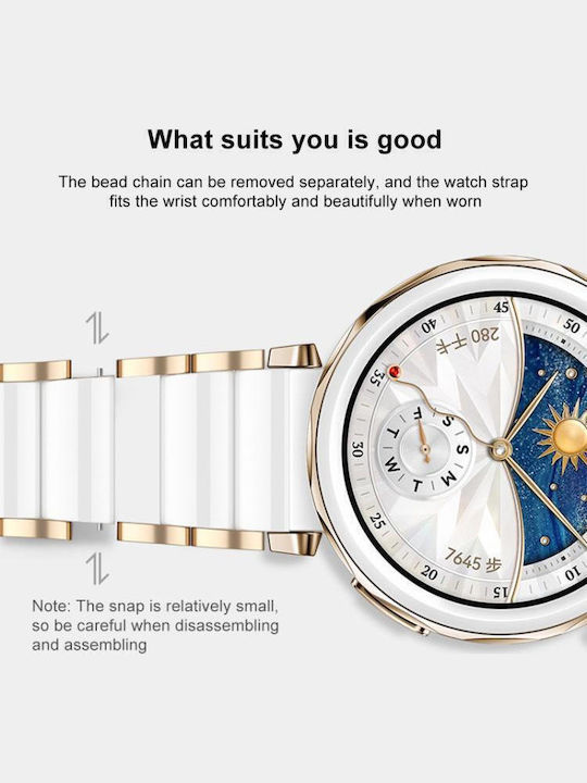 Huawei Watch Gt 6 41mm Gt 5 Pro 42mm Xdfind Ceramic Stainless Steel Watch Band Pure White