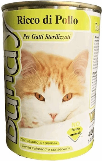 Bundy Wet Food for Adult Cats in Can with Chicken 400gr