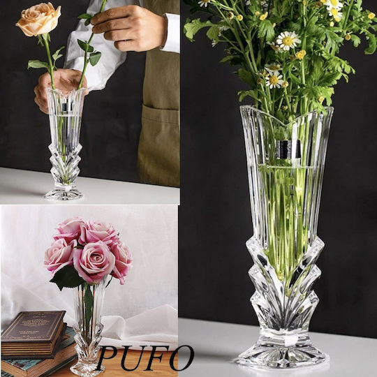 Decorative Beige Glass Vase