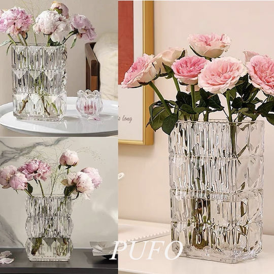 Decorative Beige Glass Vase