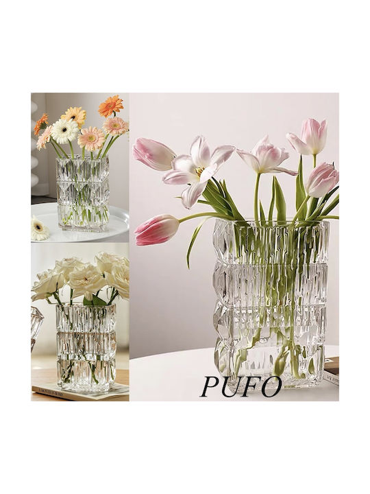 Pufo Dekorative Glasvase Beigetone