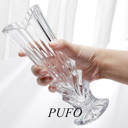 Decorative Beige Glass Vase