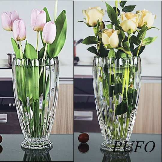 Decorative Beige Glass Vase