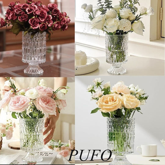 Decorative Beige Glass Vase