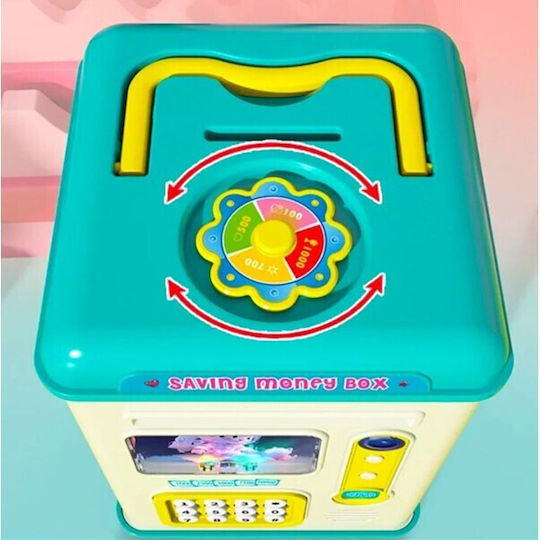 Set Pușculiță Copii Alista Home Tip Atm Parolă Amprentă 13.5 X 11.5 X 20 Cm Albastru
