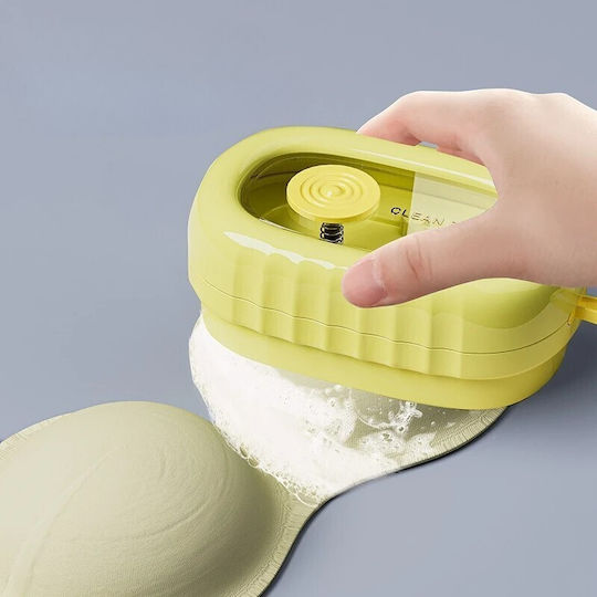 Perie de Spălat Haine Alista Home cu Dozator de Detergent 4 Perii de Curățare din ABS + PS Galbenă
