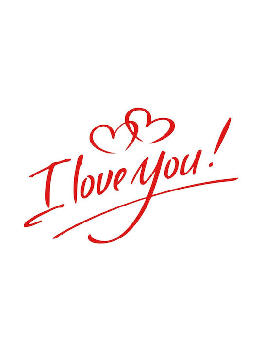 I Love You Sticker Alista Home Love Theme 21x29 Cm Red
