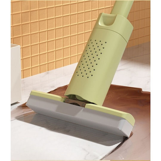 Mini Mop Alista Home Pentru Uz Casnic Sistem Autostoarcere Portabil Mop cu Burete Rotire 180° 15 X 27,5 Cm Verde