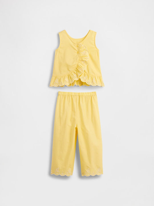 Kids Set with Pants Summer 2 Pieces Spring Yellow