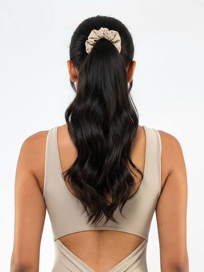 Scrunchie Λαστιχάκι Μαλλιών Ac124 Scrunchie Monochrome Μπεζ