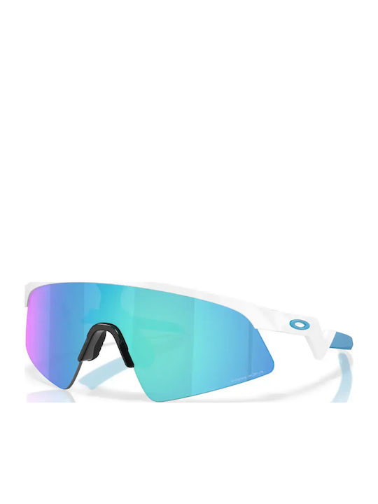 Oakley Resistor Αθλητικά Παιδικά Γυαλιά Ηλίου με Καθρέφτη Φακό Λευκά για 7-11 Ετών