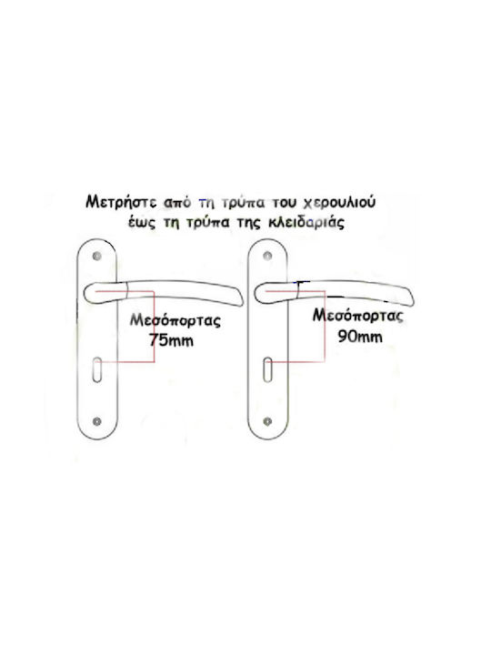 Χερούλια Πόρτας Πλάκα Ζεύγος 2τεμάχια Αντικέ Νίκελ Νο 216 Viobrass