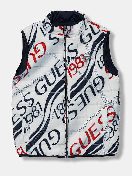 Kids Casual Sleeveless Jacket Blue