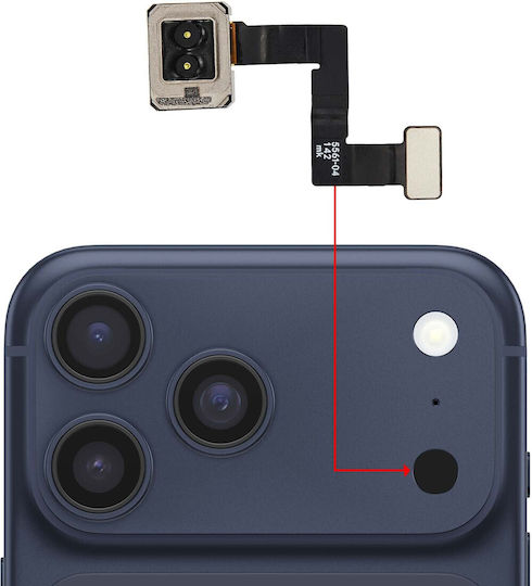 Clappio Ersatz-Lidar-Sensor Flexkabel für iPhone 17 Pro Max Schwarz
