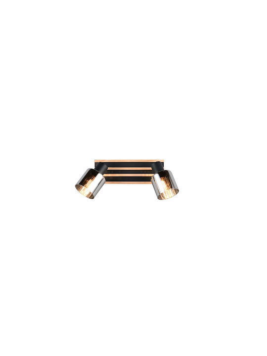 Trio Lighting Doppel Decken- und Wandleuchte in Schwarz Farbe