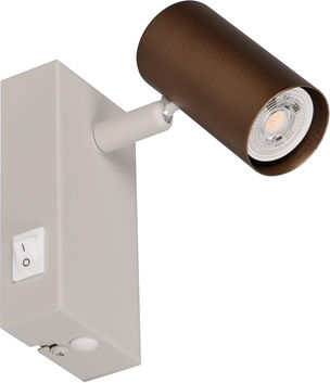 Trio Lighting Single Ceiling & Wall Spot in Brown Colour