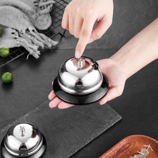 Alista Home Clopot De Recepție Din Plastic Pentru Hotel Cu Diametru 6 Cm Argintiu 1 Bucată