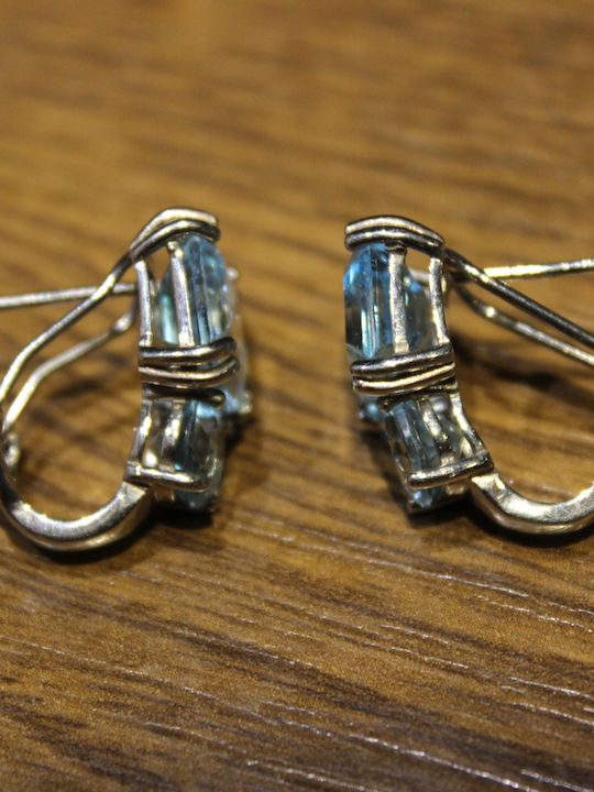 925 Silver Earrings Natural Topazes Stunning 2