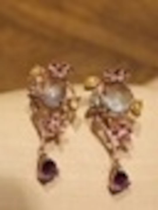 Beautiful 925 Perhenite Amethyst Sapphire Earrings