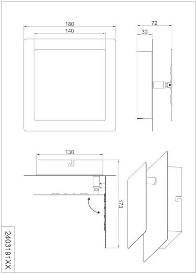 Trio Lighting Φωτιστικό Τοίχου 18x18εκ. Trio Lighting Φωτιστικό Τοίχου 18x18εκ.