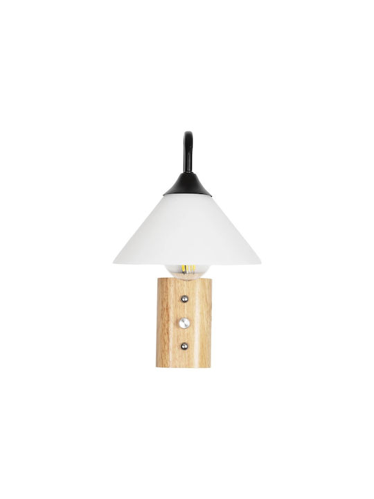 GloboStar Alessia Modern Wall Lamp with E27 Socket Beige 26x29cm