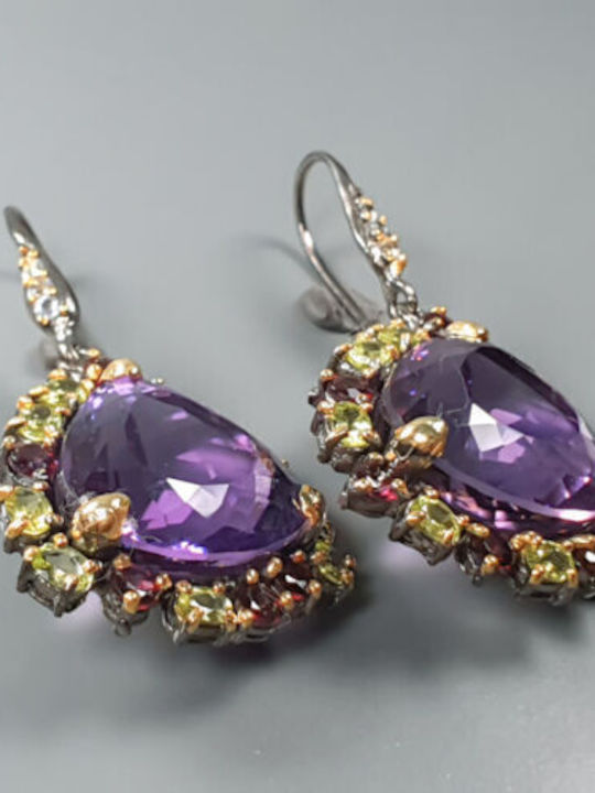 49ct Amethyst Topaz Earrings Certificate