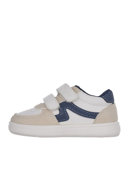 Kids Sneakers Anatomic with Hoop & Loop Closure White