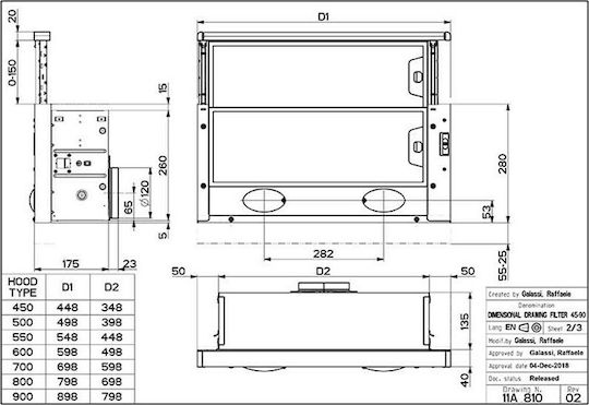 Faber Telescopic T3100 Glisantă Hotă 60cm Maro