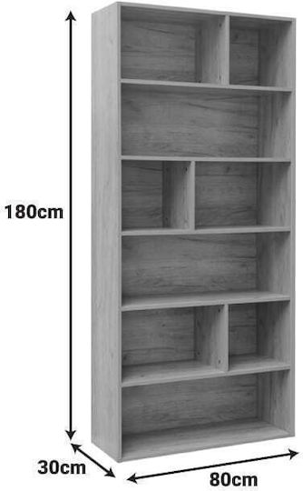 Библиотека Evergin Oak Оттенък 80x30x180см
