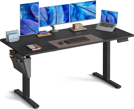 Ηλεκτρικό Γραφείο με Ρυθμιζόμενο Ύψος 160x70x72εκ. Μαύρο