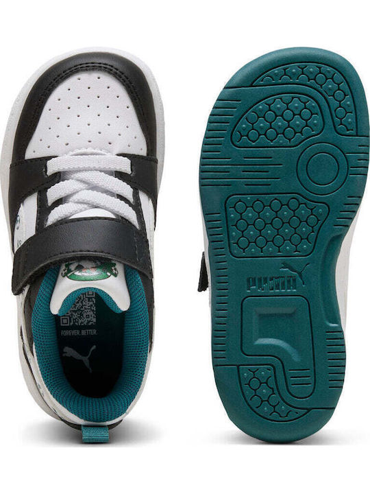 Rebound V6 Kinder Sneaker mit Bügel- und Schleifenverschluss Schwarz