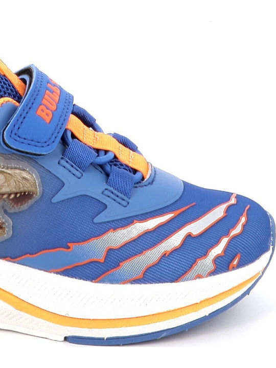 Rex Kids Sneakers with Hoop & Loop Closure & Lights Blue