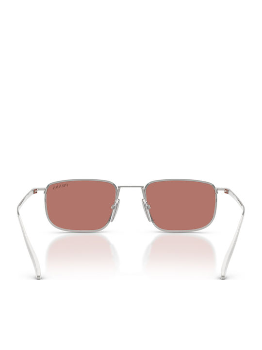 Prada Unisex Sunglasses with Silver Metallic Frame and Silver Mirror Lens