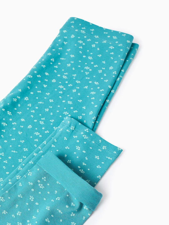 Set Kids Long Turquoise Leggings