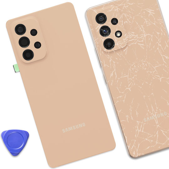 Clappio Replacement Battery Cover Galaxy A53 Integrated Adhesive Pink