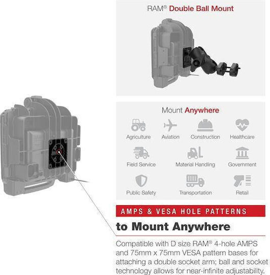 Ram Mounts Ram Захранваща Докинг Станция Zebra Et8x 2-в-1 Таблет Многоцветен