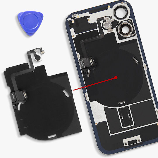 Clappio NFC Антена Гъвкав Кабел iPhone 17 Qi Зарядна Бобина Флаш Кабел Черно Злато
