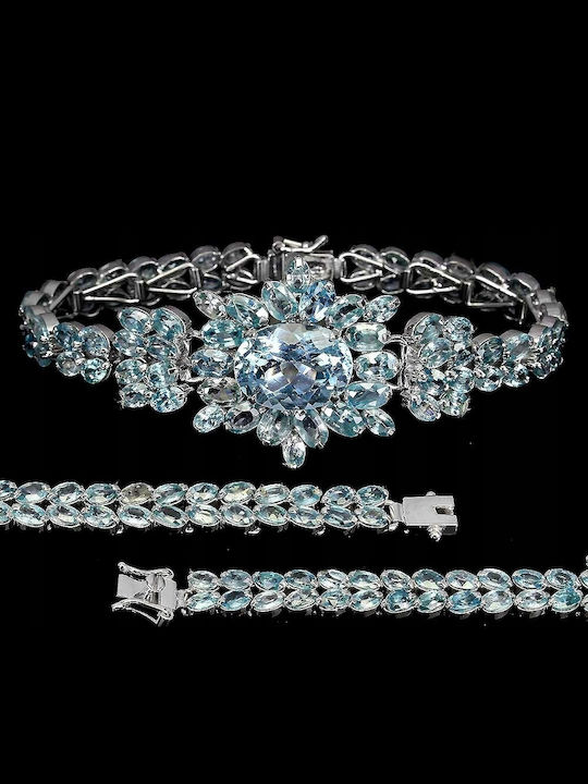 Inna Manoli Silberarmband mit Zirkon Topas Zertifikat 4
